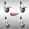 Service Caster 3 Inch 316SS Thermoplastic Rubber Swivel 1-1/8 Inch Stem Caster Lock Brake, 2PK SCC-SS316TTLEX20S314-TPRB-2-S-2-118 - alternate 5